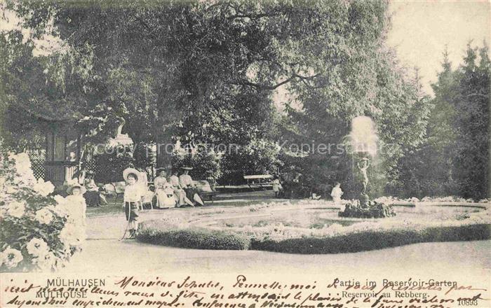 Muelhausen Elsass Partie im Reservoir-Garten Réservoir au Rebberg