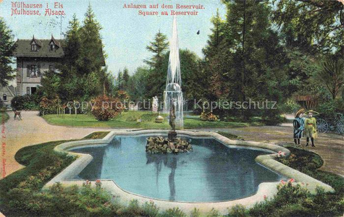 MULHOUSE Muehlhausen 68 Haut-Rhin Square du Réservoir Anlagen auf dem Reservoir