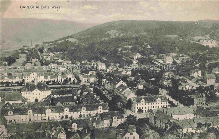 Carlshafen Weser Hessen Fliegeraufnahme Feldpost