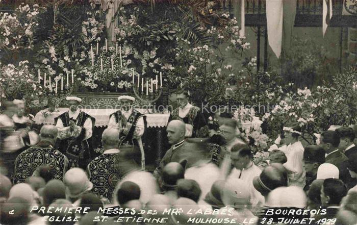 MULHOUSE Muehlhausen 68 Haut-Rhin Première Messes des Mr. l'Abbés Bourgeois Egli