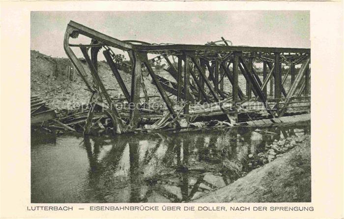 Lutterbach Mulhouse 68 Haut-Rhin Eisenbahnbruecke ueber die Dollar nach der Spre