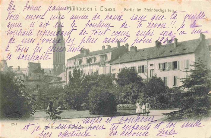 Muelhausen Elsass Partie im Steinbachgarten Jardin Steinbach