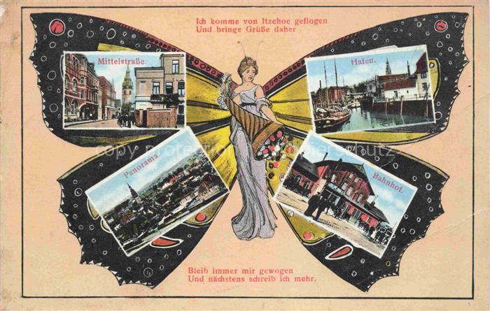 Itzehoe Ich komme von Itzehoe geflogen Mittelstrasse Hafen Panorama Bahnhof Kuen