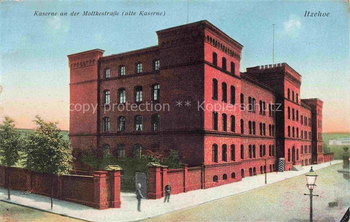 Itzehoe Kaserne an der Moltkestrasse alte Kaserne Illustration
