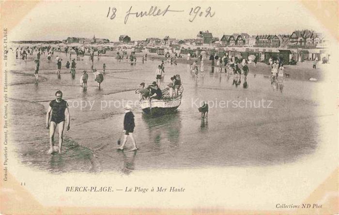 BERCK-PLAGE 62 La plage à mer haute