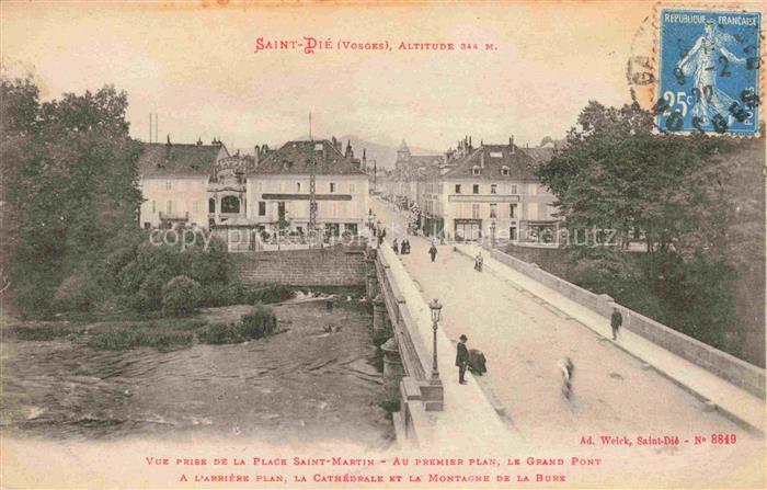 Saint-Die-des-Vosges 88 Vosges Vue prise de la Place Saint-Martin Grand Pont Cat
