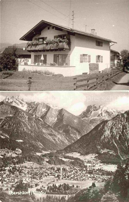 OBERSTDORF Gaestehaus Gesamtansicht mit Alpenpanorama