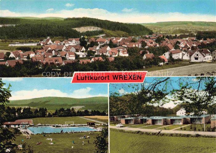 Wrexen Diemelstadt Waldeck Hessen Panorama Luftkurort Freibad Bungalows