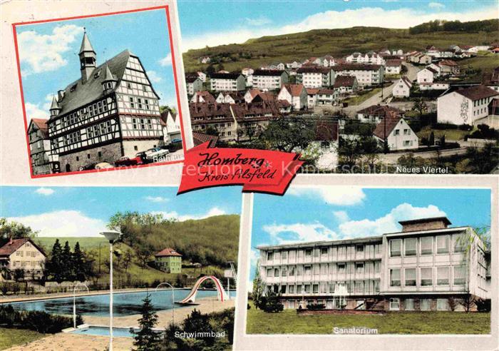 Homberg Ohm Vogelsbergkreis Oberhessen Rathaus Fachwerkhaus Neues Viertel Schwim