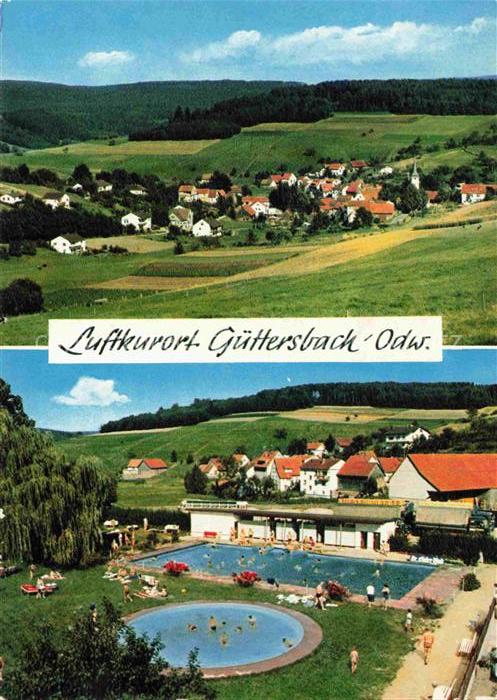 Guettersbach Mossautal Odenwaldkrei Hessen Panorama Luftkurort Freibad