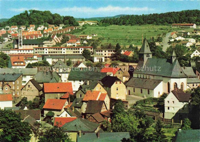 Gladenbach Hessen Ansicht mit Kirche Luftkurort
