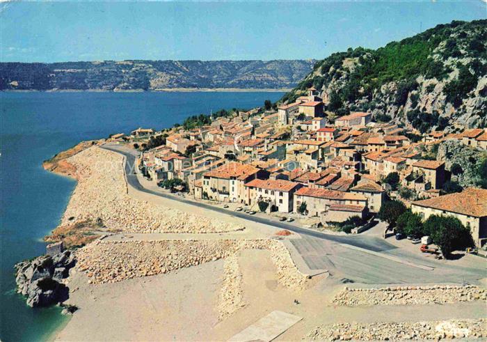 Bauduen Brignoles 83 Var Le village et le lac de Ste-Croix vue aérienne