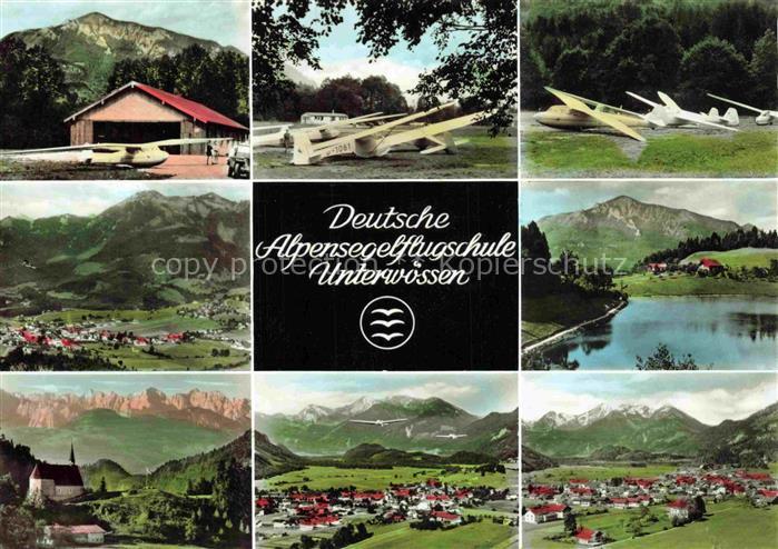 Unterwoessen Bayern Panorama Deutsche Alpensegelflugschule