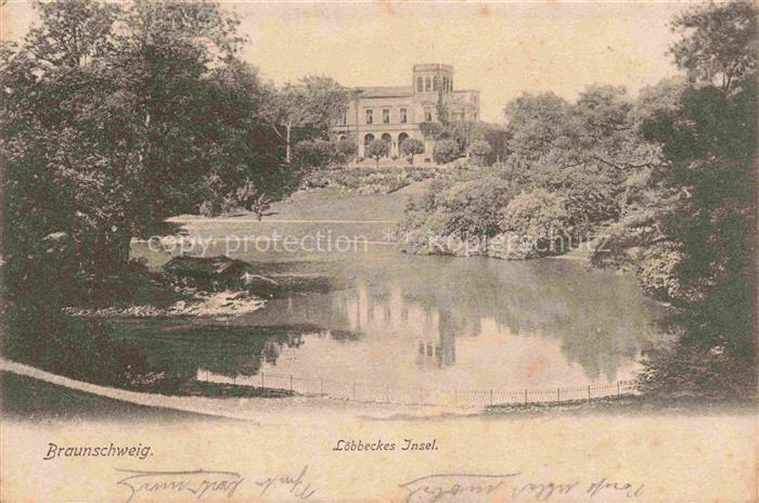 BRAUNSCHWEIG  CITY Loebbeckes Insel Teich Schloss