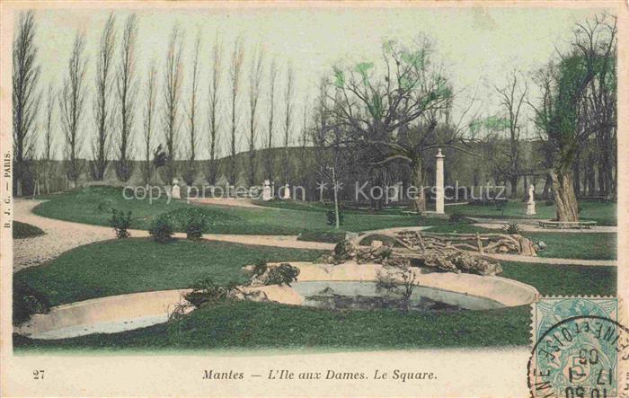 MANTES-LA-JOLIE Mantes-sur-Seine 78 Yvelines L'Ile aux Dames le Square
