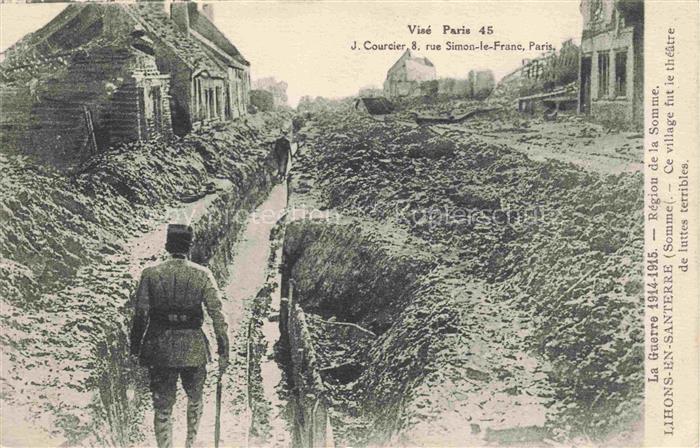 Lihons-en-Santerre PERONNE 80 Somme Grande Guerre 1914-15 Région de la Somme Vil
