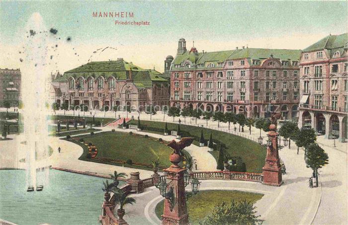 MANNHEIM BW Friedrichsplatz Wasserspiele