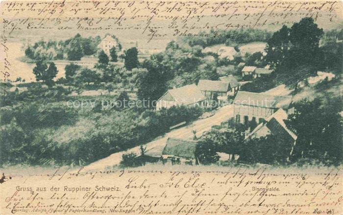 Binenwalde Neuruppin Brandenburg Panorama Ruppiner Schweiz