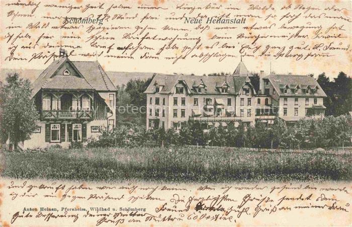 Schoemberg  Schwarzwald Calw BW Neue Heilanstalt