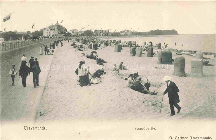 TRAVEMueNDE Ostseebad Partie am Strand Promenade