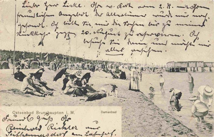 BRUNSHAUPTEN KueHLUNGSBORN Ostseebad Damenbad Strand