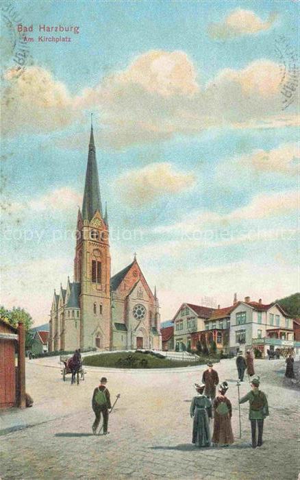 BAD HARZBURG Niedersachsen Am Kirchplatz Kuenstlerkarte