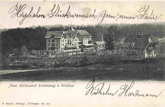 Schoemberg  Schwarzwald Calw BW Neue Heilanstalt