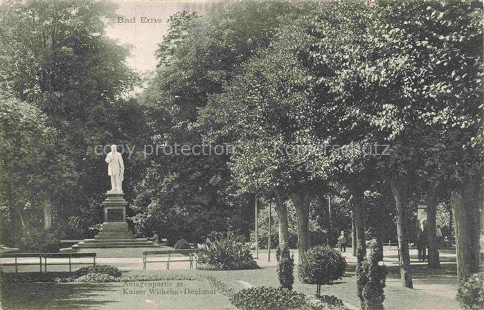 BAD EMS Rheinland-Pfalz Kaiser Wilhelm Denkmal Kurpark