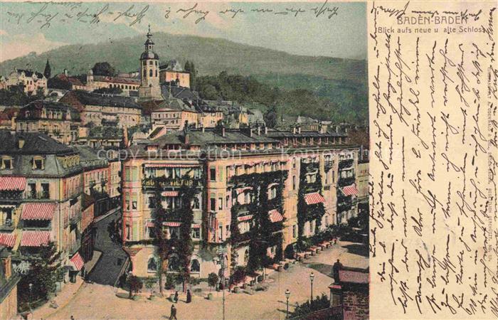 BADEN-BADEN BW Blick auf das neue und alte Schloss