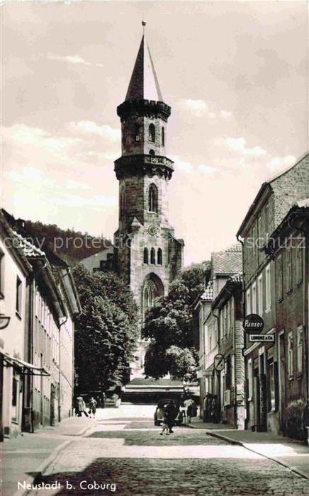 Neustadt Coburg Bayern Ortsmotiv mit Kirche