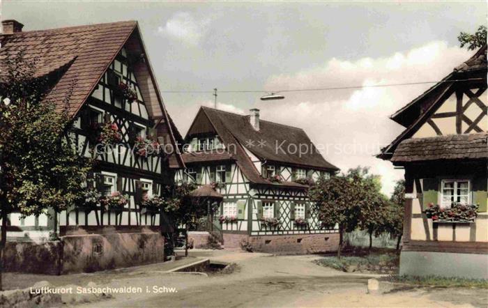 Sasbachwalden Ortsmotiv Fachwerkhaeuser Luftkurort
