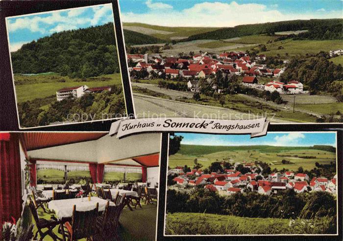 Rengshausen Beisetal Knuellwald Hessen Panorama Kurhaus Sonneck Restaurant