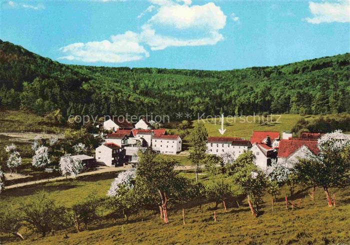 Ernsbach Erbach Odenwaldkreis Hessen Ortsansicht mit Pension Keil