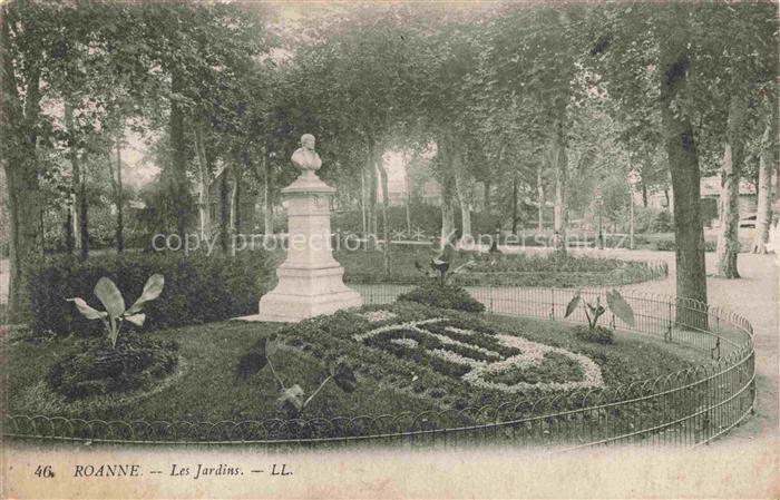 ROANNE 42 Loire Les jardins Monument