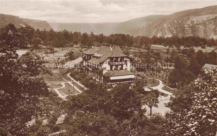 Bad Salzig Boppard Rheinland-Pfalz Panorama mit Park-Hotel