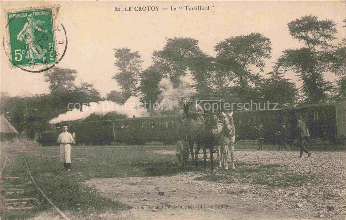 Le Crotoy ABBEVILLE 80 Somme Le Tortillard Pferdekutsche Dampflokomotive