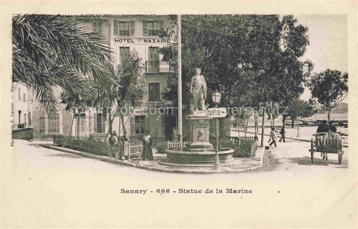 SANARY-SUR-MER TOULON 83 Var Statue de la Marine Hotel St. Nazaire