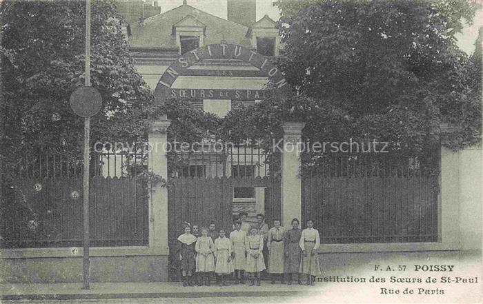 Poissy Saint-Germain-en-Laye 78 Yvelines Institution des Soeurs de St. Paul Rue