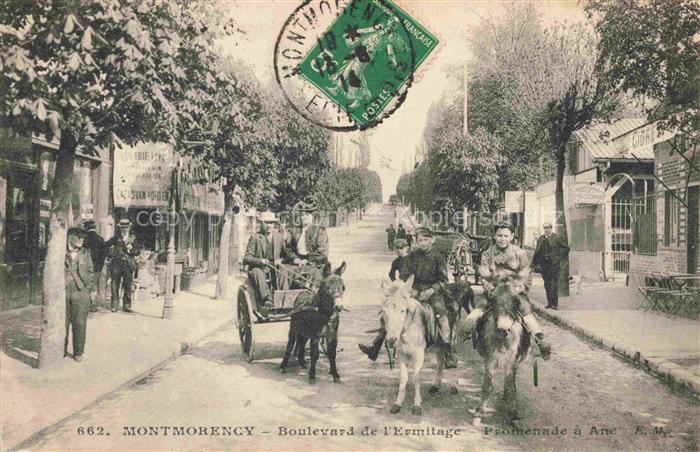 Montmorency  Sarcelles 95 Val-d Oise Boulevard de l'Ermitage Promenade à Ane