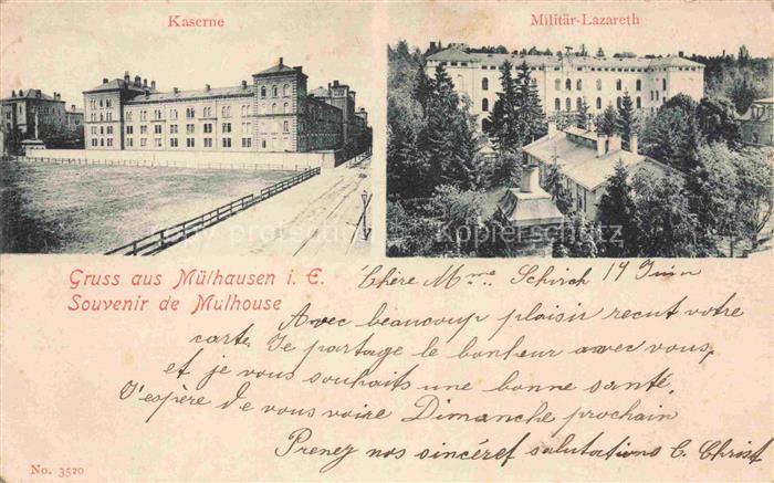 Muelhausen Elsass Kaserne Militaerlazarett