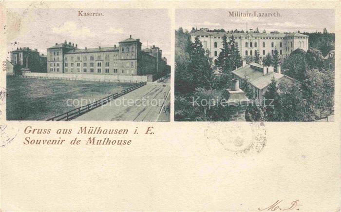Muelhausen Elsass Kaserne Militaerlazarett