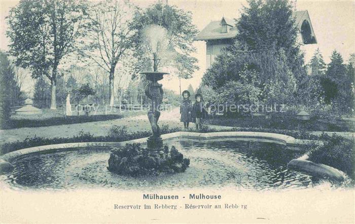 Muelhausen Elsass Reservoir im Rebberg