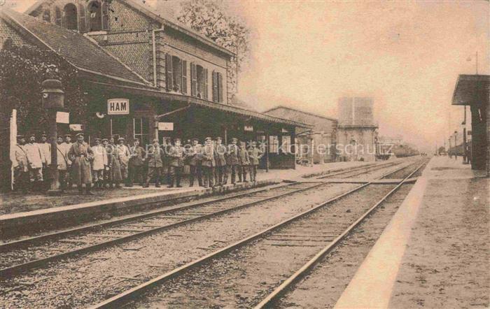 Ham PERONNE 80 Somme La gare Bahnhof
