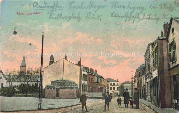 Montigny-Metz Montigny-les-Metz 57 Moselle Une rue au centre Pruefstempel
