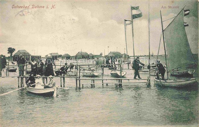 DAHME  Ostseebad Schleswig-Holstein Steg Bootsanleger