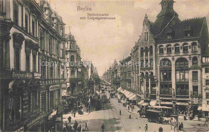 BERLIN  CITY Spittelmarkt mit Leipzigerstrasse