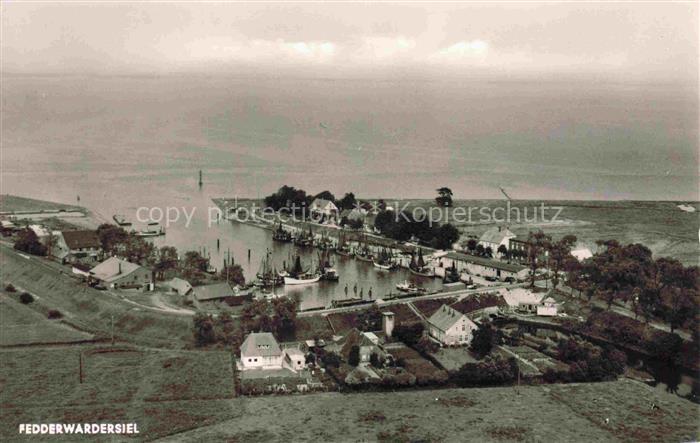 Fedderwardersiel Butjadingen Wesermarsch Niedersachsen Panorama Hafen