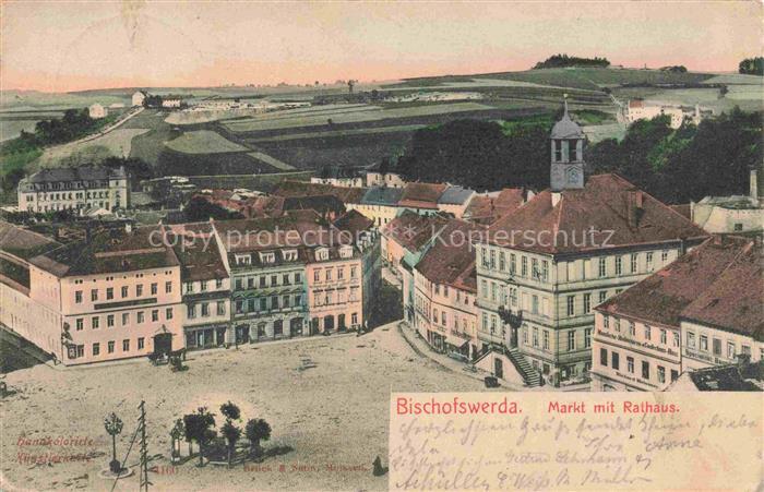 Bischofswerda Sachsen Markt mit Rathaus