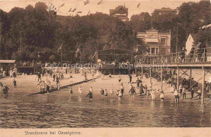 Oevelgoenne Altona Neumuehlen HAMBURG Strandszene Serie Luxusdrucke