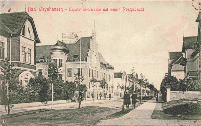 BAD OEYNHAUSEN NRW Charlottenstrasse mit neuem Postgebaeude